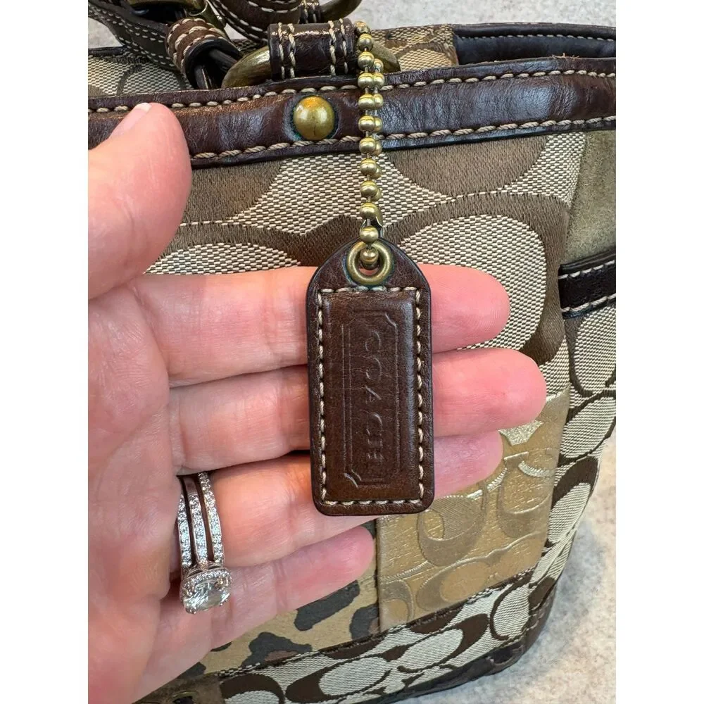 Y2K Vintage Coach Signature Patchwork Tote Bag